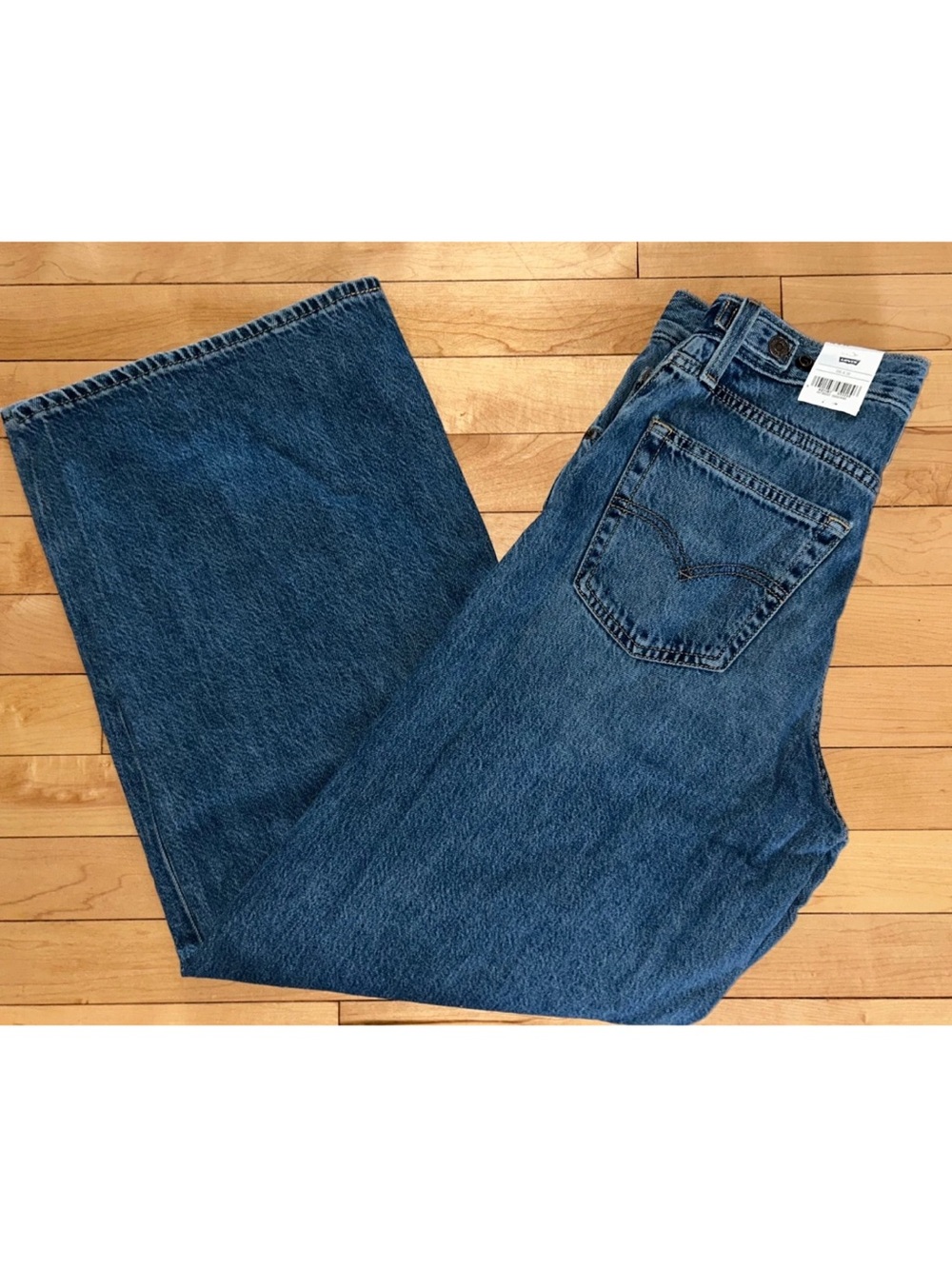 NEW! LEVI'S Cinch Wide-Leg Women's Jeans Dark Wash Size 26 - Picture 5 of 7